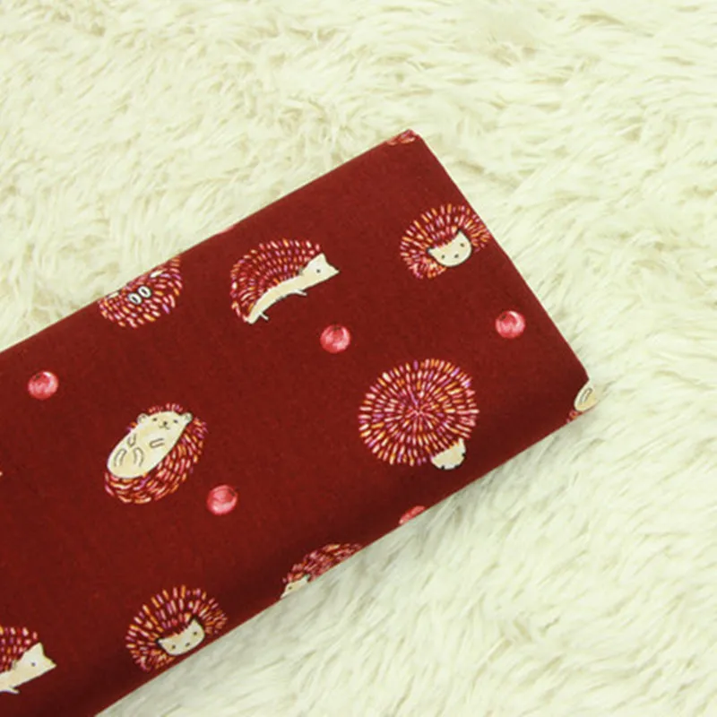 Половина двор тонкой хлопковой ткани с рисунком из мультфильма милые принтом ЁЖ