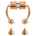 2021 новейшая мода унисекс нос кольцо, многоразовые насадки сплав поддельных магнитных подкова кольца украшения для тела для праздничные подарки на день рождения