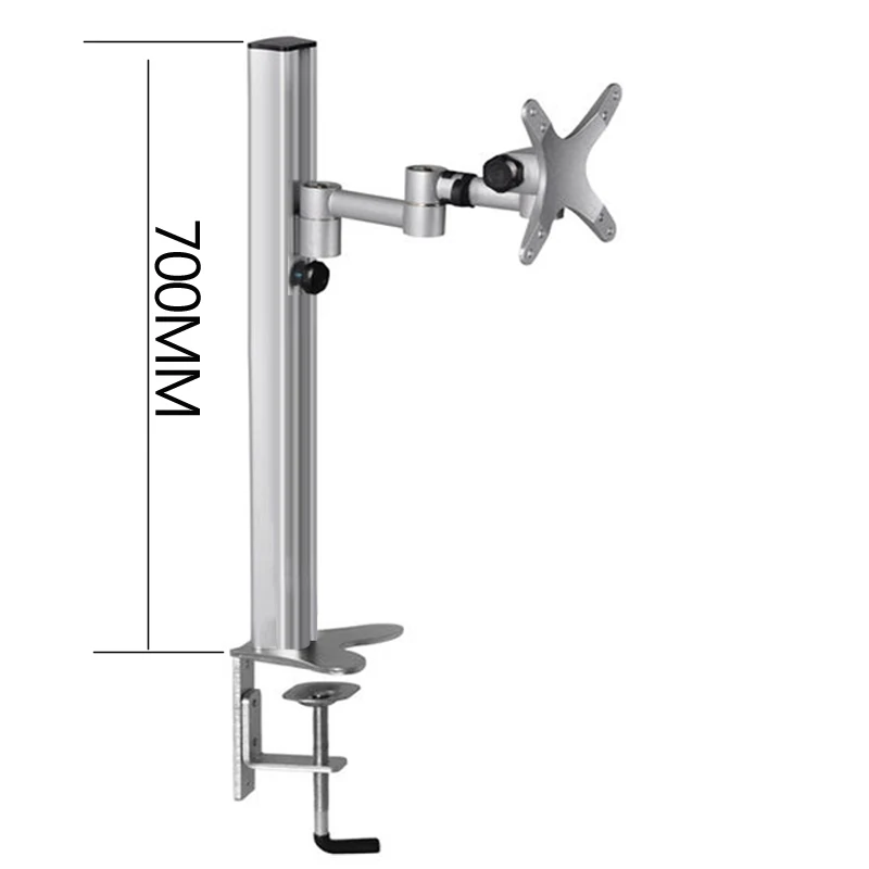 DM-6L 10-27 дюймов, алюминиевый двойной кронштейн для ЖК-телевизора, Настольный кронштейн с поворотом на 360, настольная подставка для монитора vesa 75 100, вращающийся кронштейн - Цвет: DM-6LN