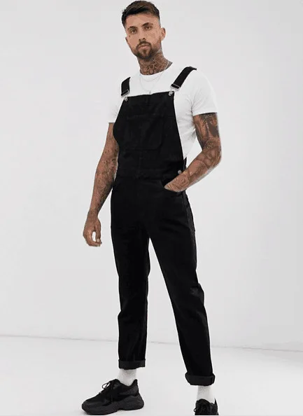 

Rompers Suit Men Jeans Jumpsuit 2020 New Fashion Cotton Casual Male Denim Black Pants Overalls Hip Hop Playsuits Big Plus Size