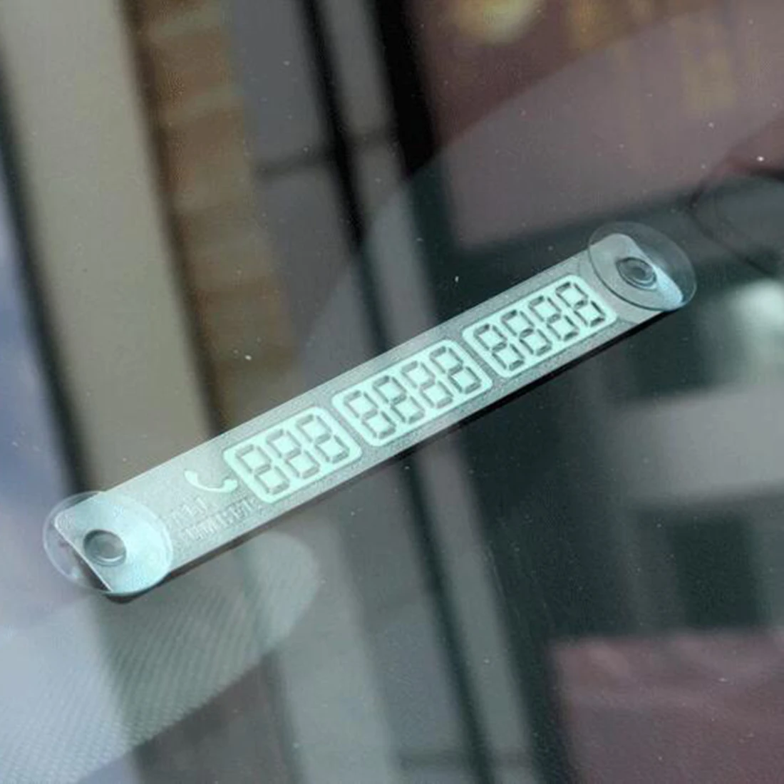 

15*2cm Phone Number Car Sticker Car Temporary Parking Card Notification Suckers Luminous Car Interior Accessories