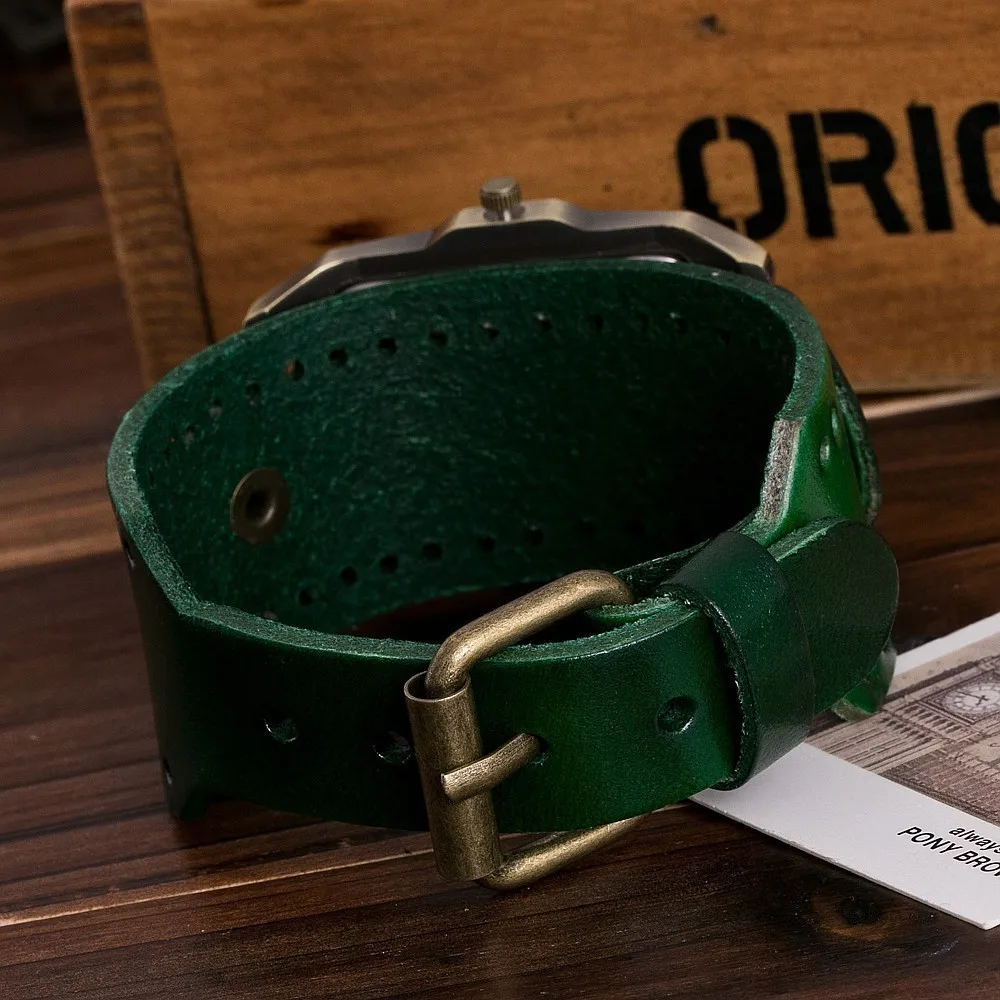 CCQ Старинные Моды Кожа Коровы Наручные Часы Унисекс Античная Повседневная