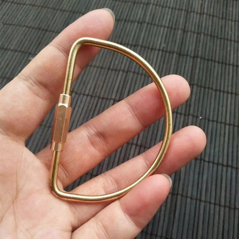 Прочный латунный винт замок брелок простой для ключей зажим держатели