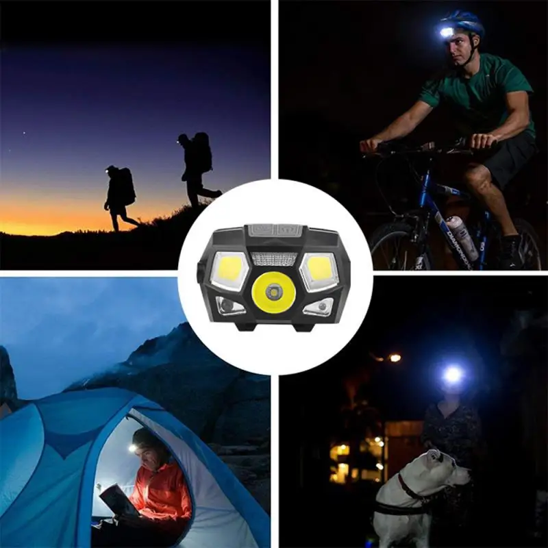 

Head-mounted Smart Sensor Headlight Outdoor Glare Night Fishing Waterproof LED Headlight USB Rechargeable Flashlight