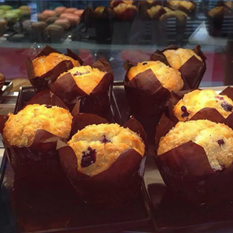 50 шт. вкладыши для капкейков выпечки чашки Бумага тюли Wrappe чехол торт форма