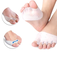 24pcs silicone gel bunion big toe separator spreader eases foot pain hallux valgus correction forefoot pad pedicure tools