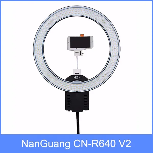 

NanGuang CN-R640 V2 Photography Video Studio 640 LED Continuous Macro Ring Light 5600K Day Lighting update by Cn-65C pro / R640