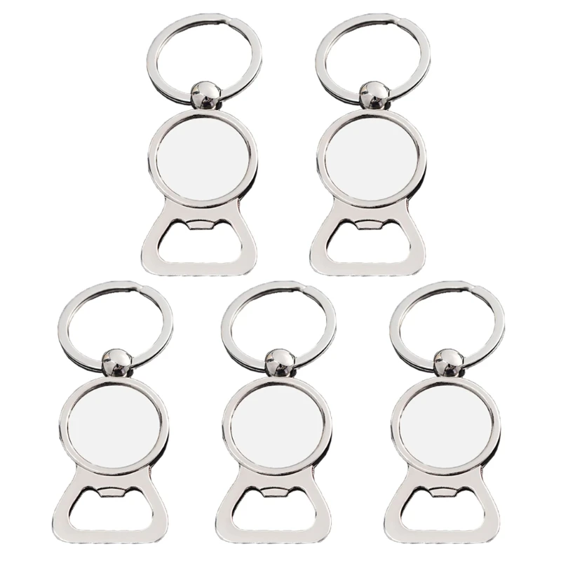 

Creative Sublimation Blanks Keychains Board Ornaments DIY Heat Transfer Keychains Double-Sided Pendants Opener Portable