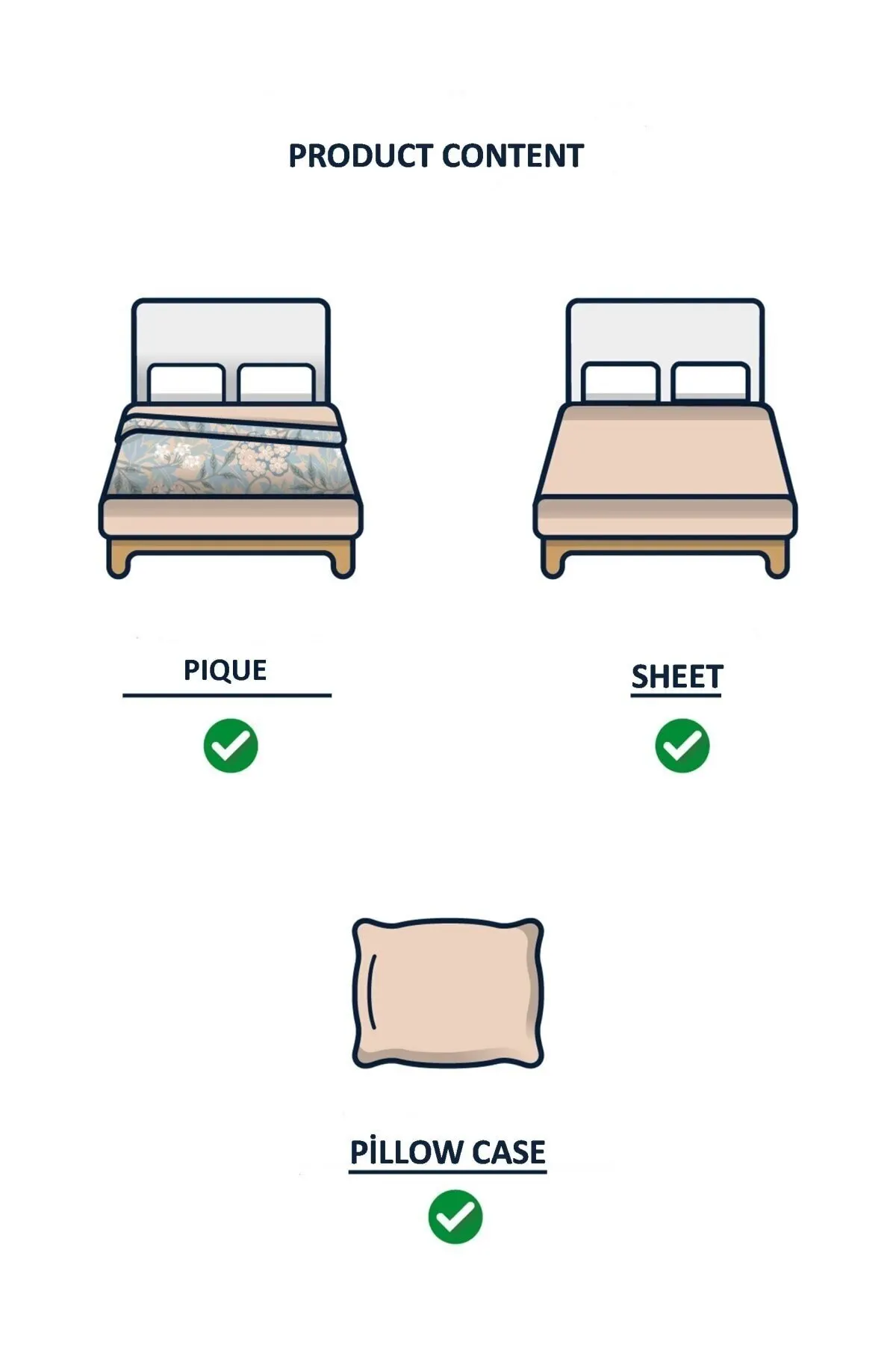 2021 Пике набор турецкого хлопка с наволочкой комплекты постельного белья