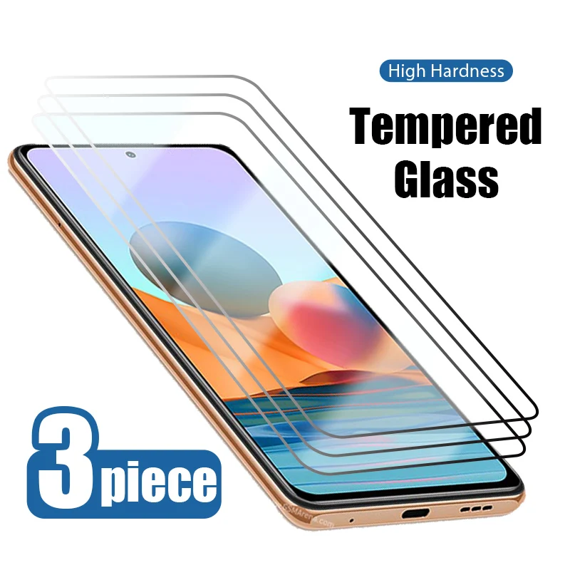 Защитное стекло для Xiaomi Redmi Note 10 Pro Max 8Pro 8T10S 6 пленка из закаленного стекла 9 9T 9S 5 3
