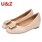 Туфли-лодочки женские из кожи наппа, с квадратным носком, 4,5 см