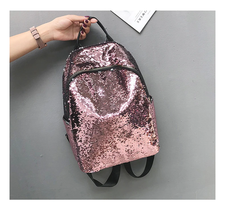 Блестящий женский рюкзак с блестками, большая вместительность, Mochila Feminina, кожаный рюкзак для девочек, дорожные школьные сумки XA113H