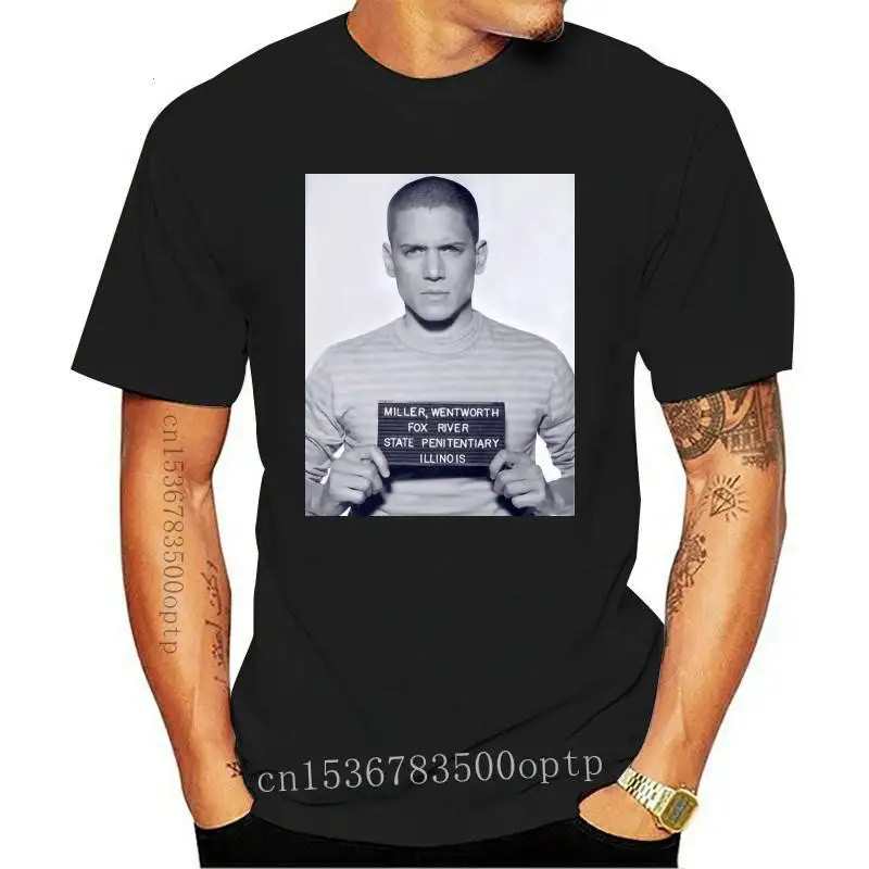 

New Men T shirt Prison Break Michael Scofield TV Series Mugshot funny t-shirt novelty tshirt women