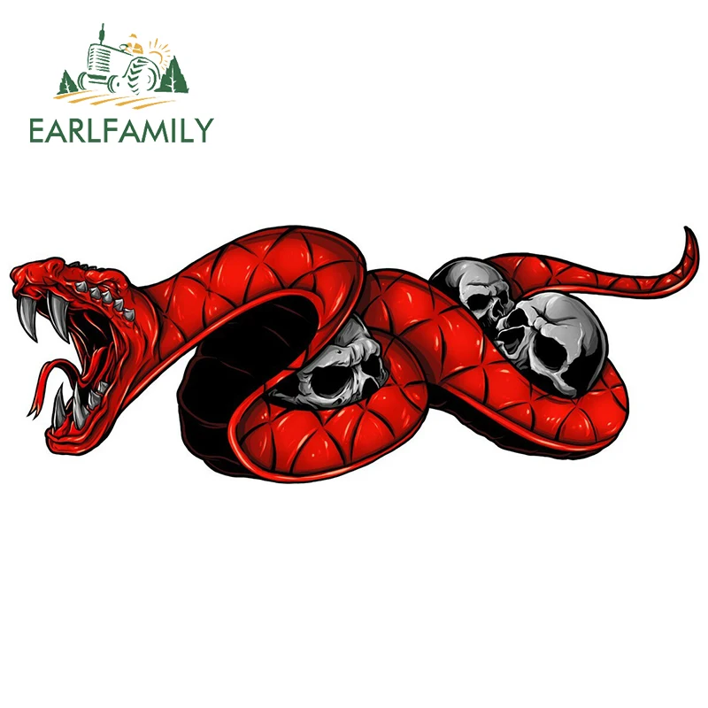 EARLFAMILY 13 см x 5 для Мальтийского Креста черепа красная змея автомобильные наклейки