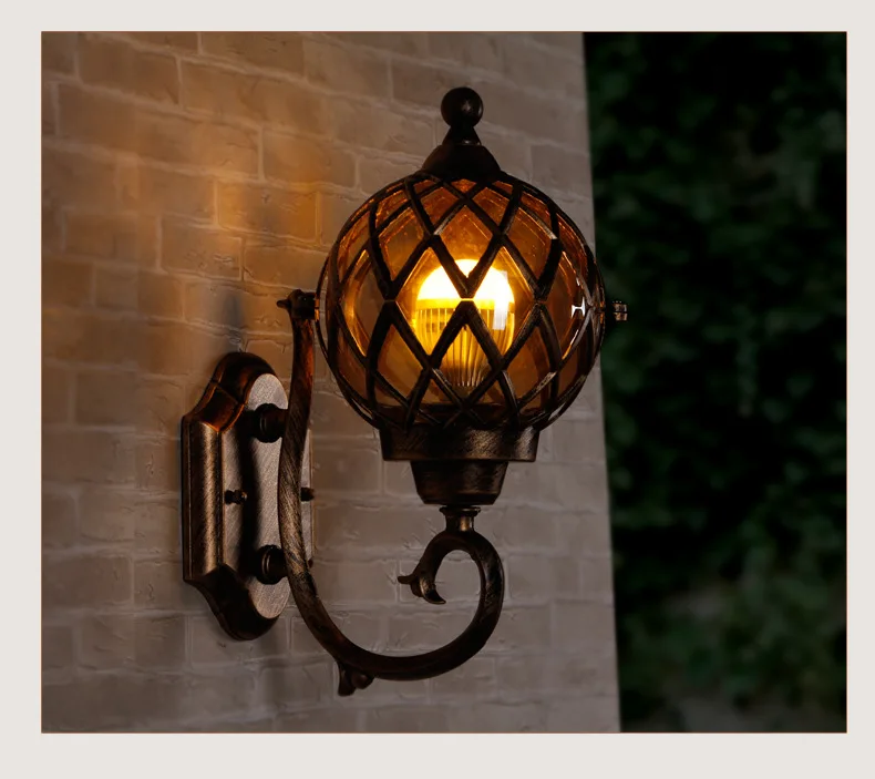 American Vintage Wall Lamps Outdoor Light waterproof LED E27 Sconce For Courtyard Corridor Porch AC85-265V Sconces | Лампы и освещение