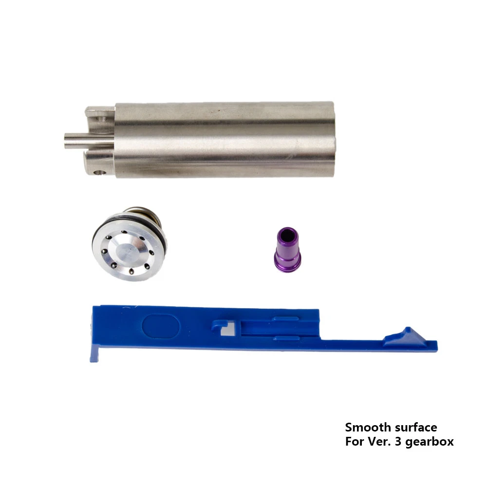 Smooth Ver3 Tappet SHS Tune Up Комплект Стали CNC фрезерованные цельный цилиндр интегрированные головки цилиндра поршневая головка M4 сопло страйкбол пейнтбол игры - Цвет: Smooth Ver3 Tappet