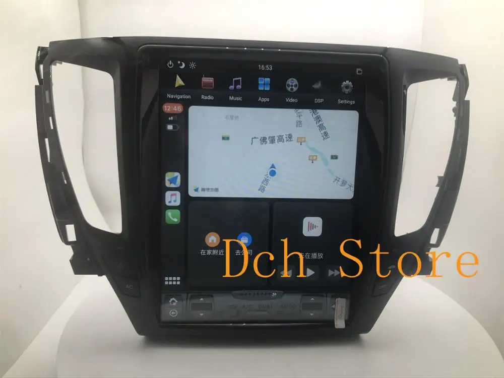 12 1 ''вертикальный Тесла Стиль Android 9 0 PX6 автомобильный DVD GPS навигации плеер для