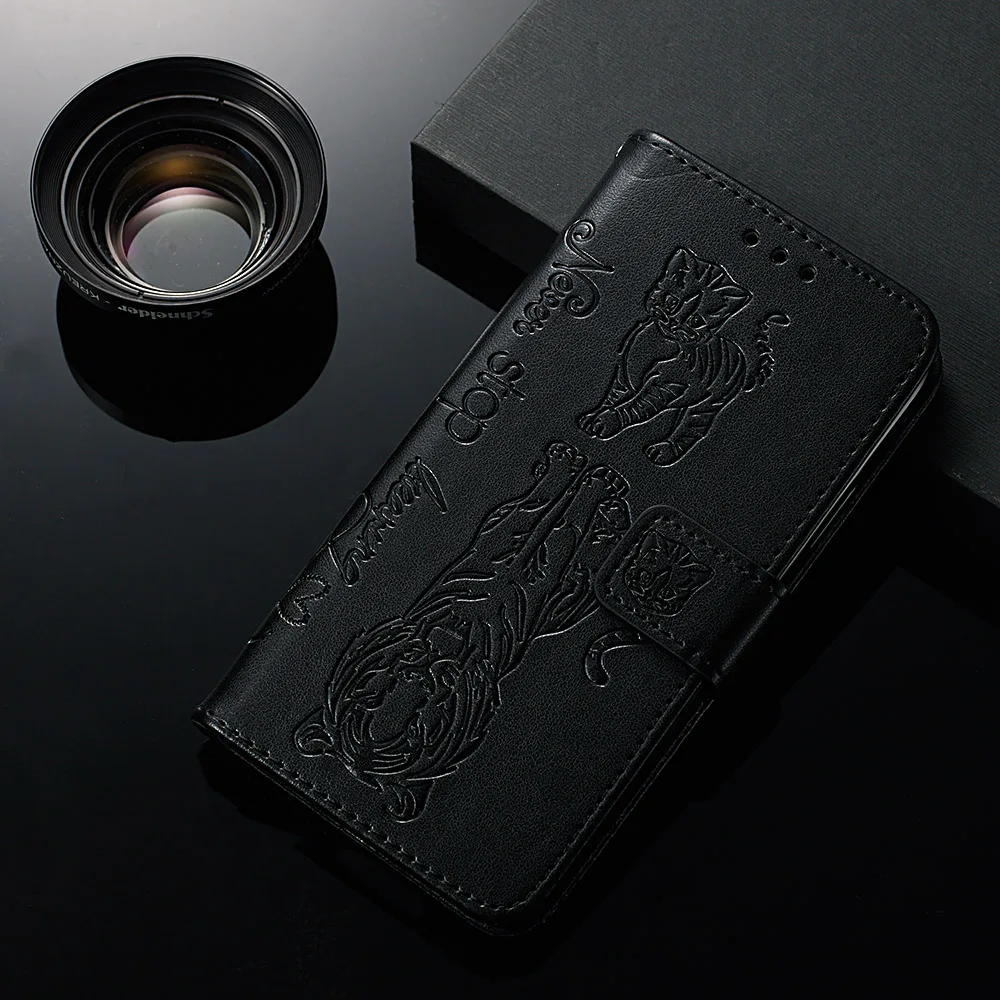 Винтаж Ретро Флип-кошелек ободок с ушками кошки тигра чехол для телефона Redmi K20 Pro