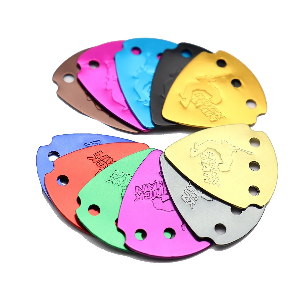 1 stücke aluminium legierung elektrische gitarre pick anhänger halskette metall mit ball kette armband gitarre picks free global shipping