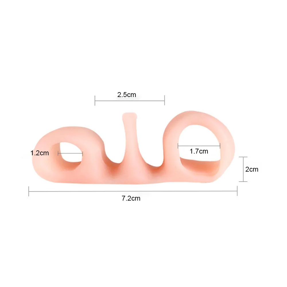 

1pair Two-hole Snail Toe Separator Adjuster Silicone Foot Fingers Two Hole Toe Separator Bunion Corrector Pedicure Tool
