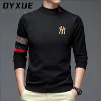 High end brand Autum Winter luxury designer fashion knitted Round Neck sweater men new warm casual Woolen Sweater 2021 men   swear