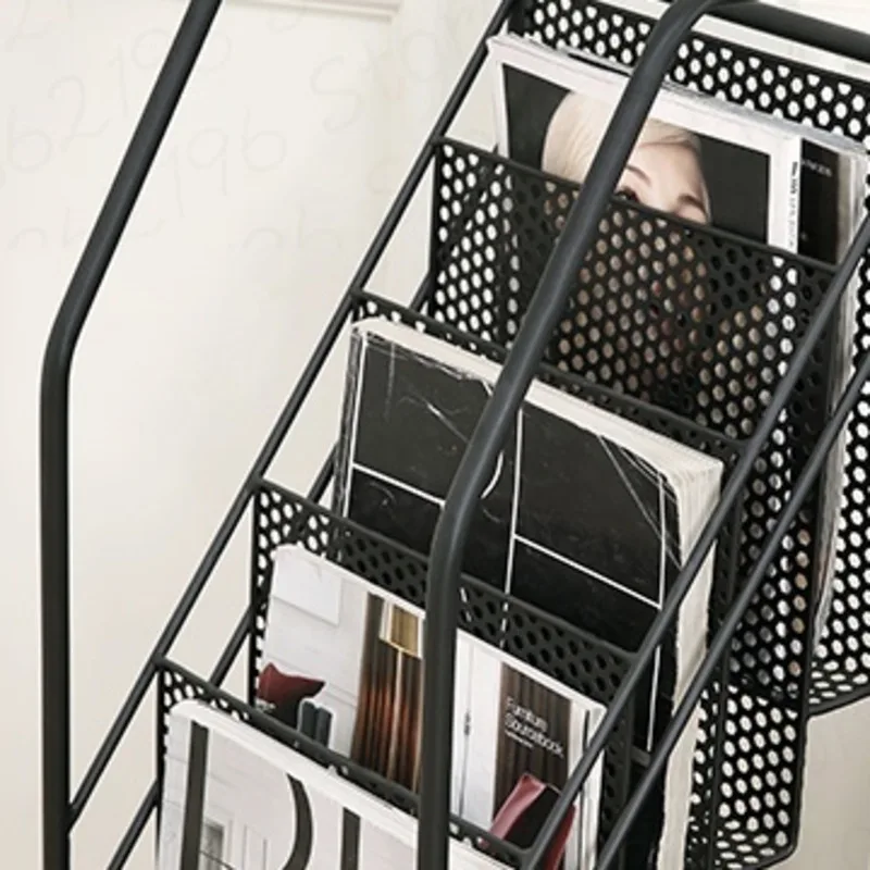 

Nordic minimalist iron magazine books rack simple floor information rack brochures and newspaper racks