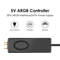 5v gorgeous argb controller sata pin power supply desktop computer remote control for chassis fan led lighting water cooler