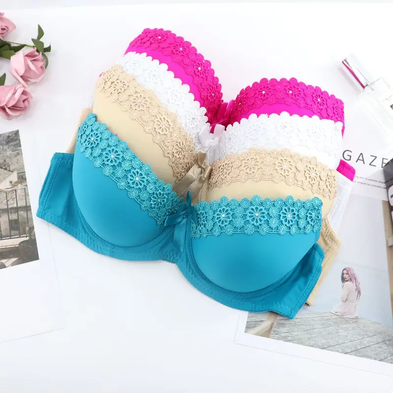 Beauwear нарядное платье без рукавов для девочек, пуш-ап, нижнее бельё для девочек Женский бюстгальтер для маленькой груди на косточках цветочное бюстгальтеры 34B 34C 36B 36C 38B 38C 40A 40B 40C 42A 42B 42C