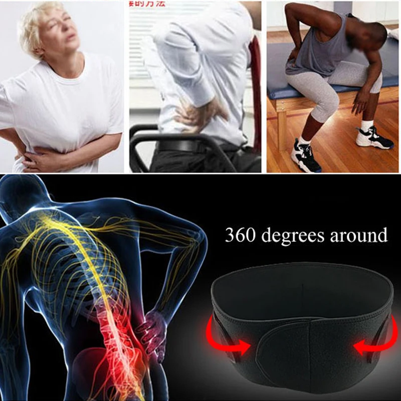 

1Pcs Back Support Adjustable Lumbar Back Brace Lumbar Support Belt with Breathable Dual Adjustable Straps Lower Back Pain Relief