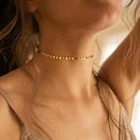 Чокер из нержавеющей стали для женщин, ожерелье с новым простым дизайном, бижутерия для офиса и карьеры, Женская цепочка