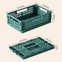 plastic foldable storage basket cosmetic toy folding basket storage basket universal box desktop storage box slxl