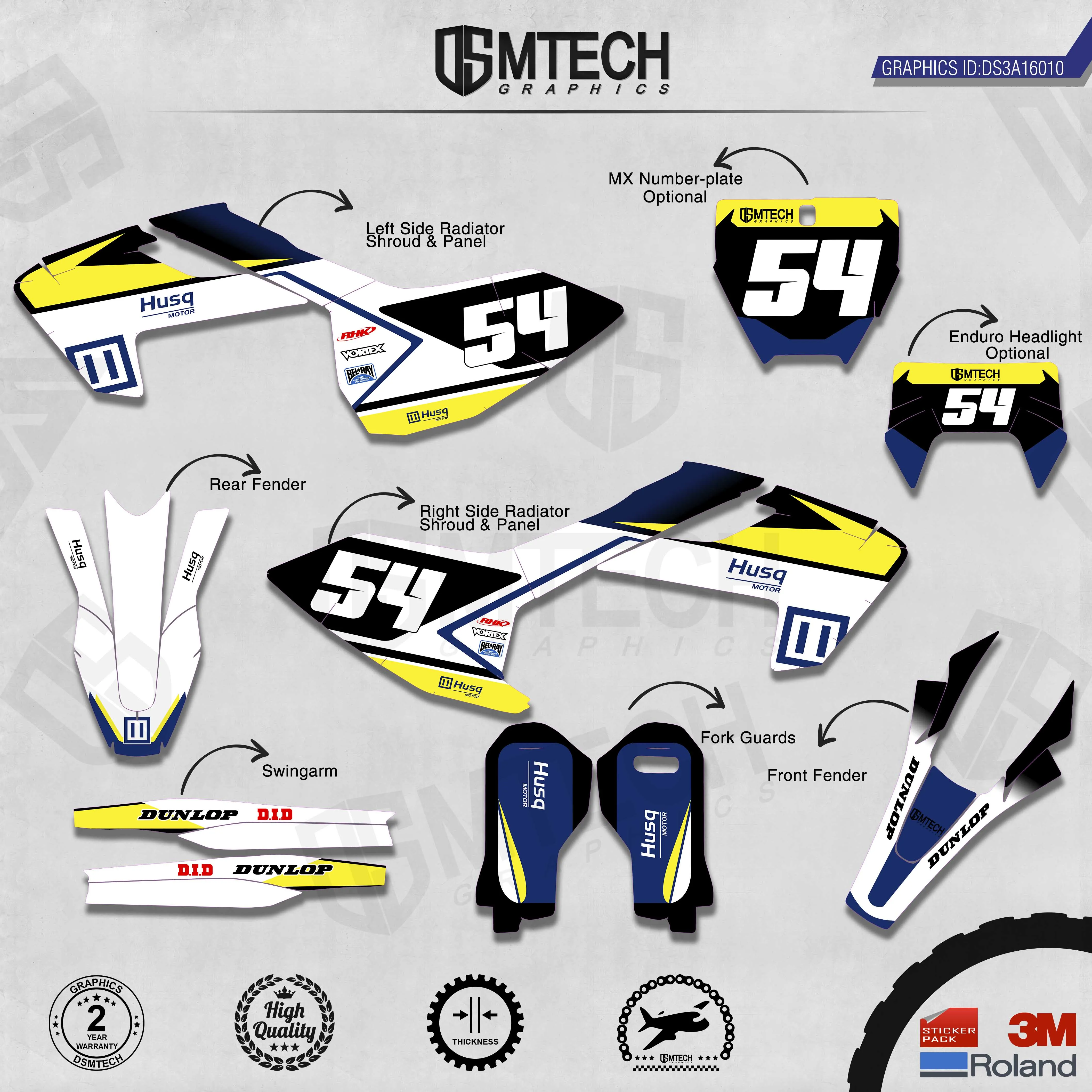 DSMTECH графика команды на заказ Фоны наклейки 3m для TC FC TX FX FS 2016 2018 TE FE 2017 2019