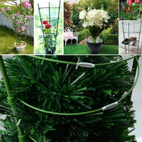 plastic plant support cages vine trellis support flowers triple pillar vine plants holder stand pot tomato trellis