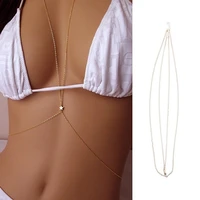 women crossover star harness bikini body belly waist necklace chain jewelry