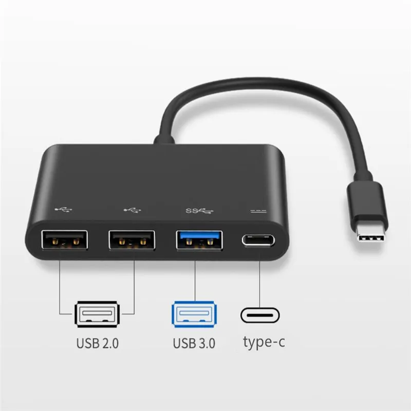 Док-станция usb c до 3 портов концентратор с зарядка PD type-c 1 USB сплиттер компьютерный
