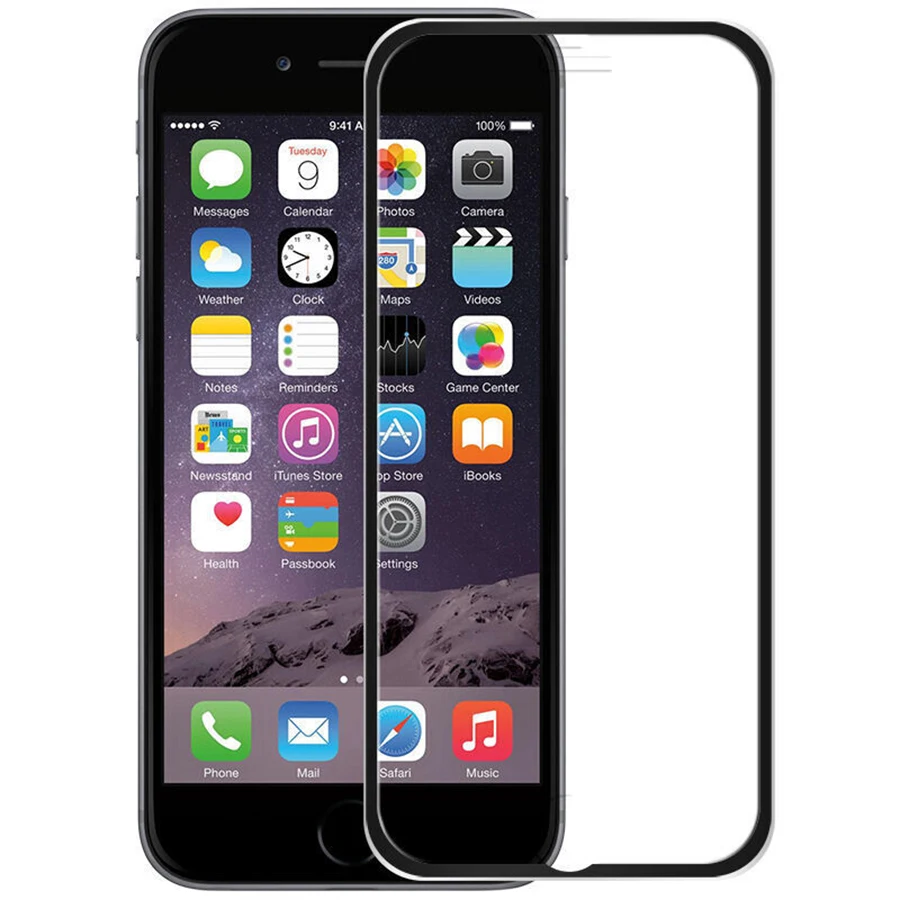 Для Apple iPhone XS MAX XR X 7 8 6 6S Plus 3D полное покрытие край из титанового сплава