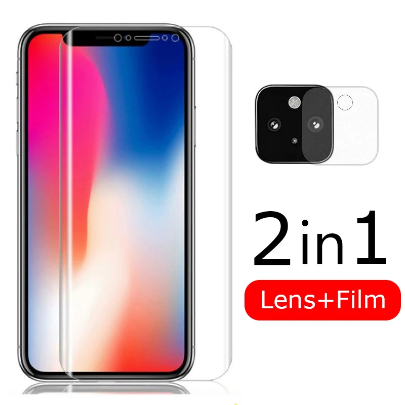 

For Google Pixel 6 Pro Pixel 5A 4A 4 XL Pixel 3A XL Pixel 2XL Lens Tempered Glass Protector + TPU Soft Hydrogel Film Screen