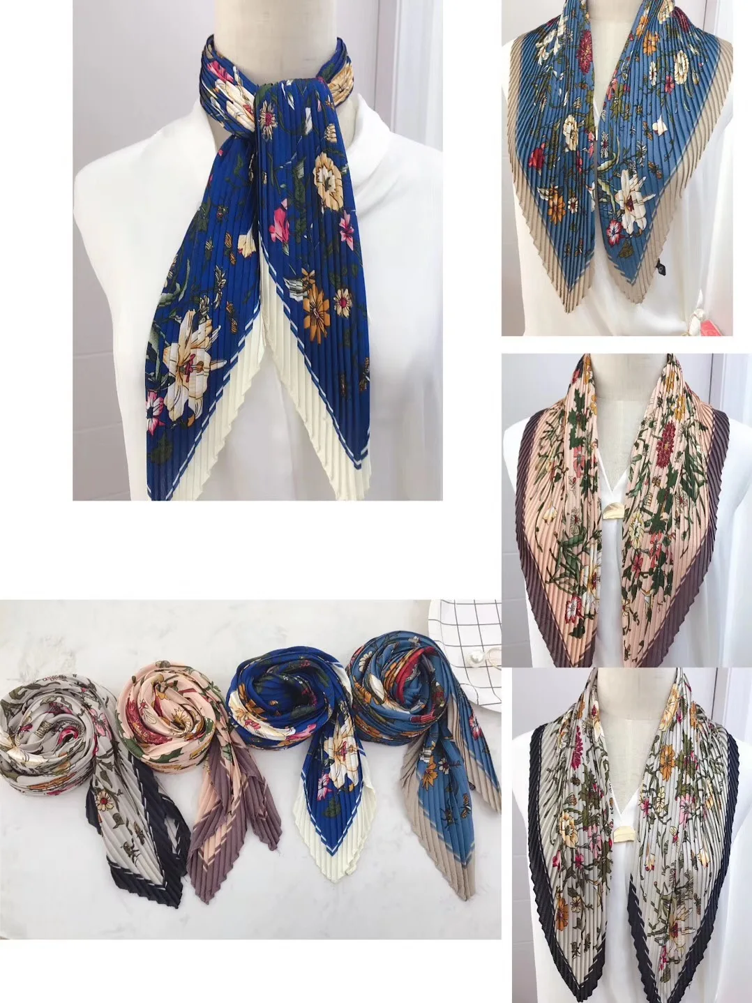 Дизайнерский плиссированный квадратный шарф для женщин Джокера женские шарфы на