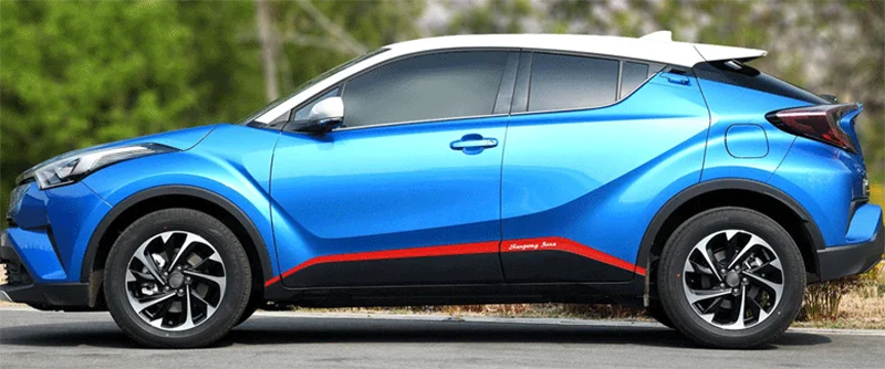 Углеродное волокно внешний вид двери боковая отделка Обложка молдинг для Toyota C HR