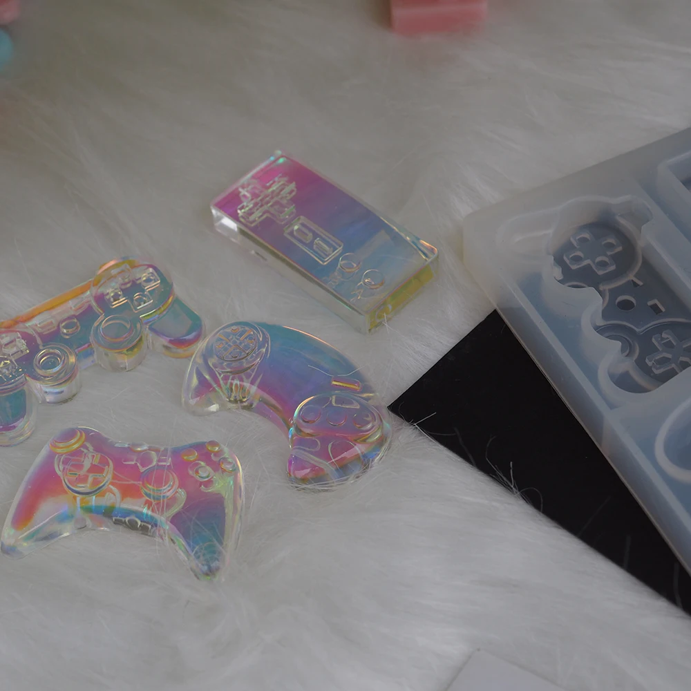 Брелок для геймпада Прозрачная силиконовая форма цемента полимерная глина