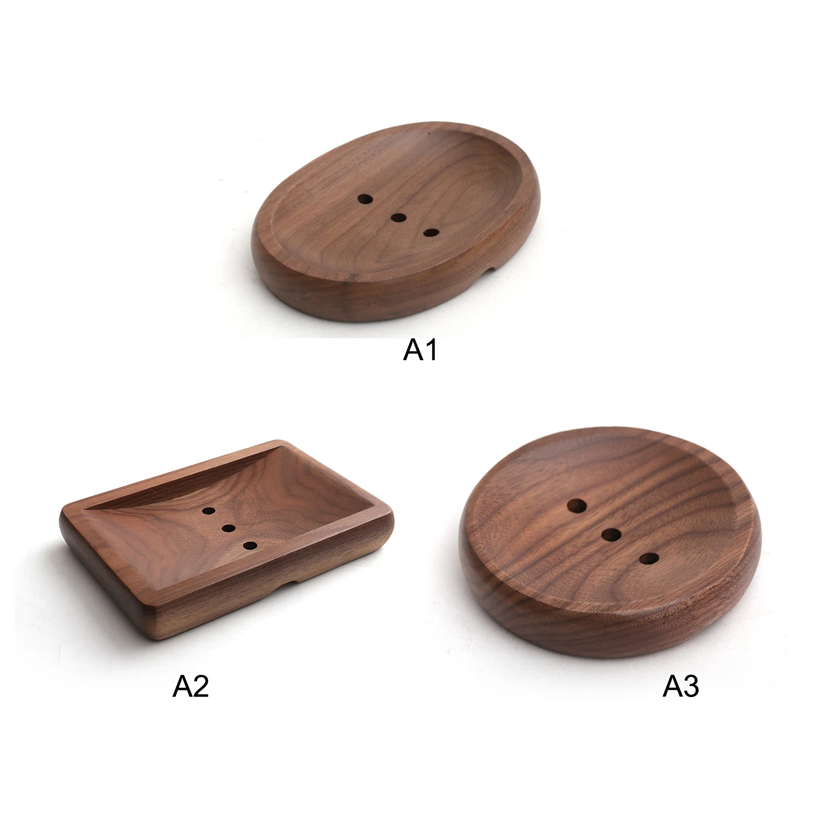 Деревянный держатель для мыла из черного ореха для ванных комнат и душа, сделанный вручную из бамбука.