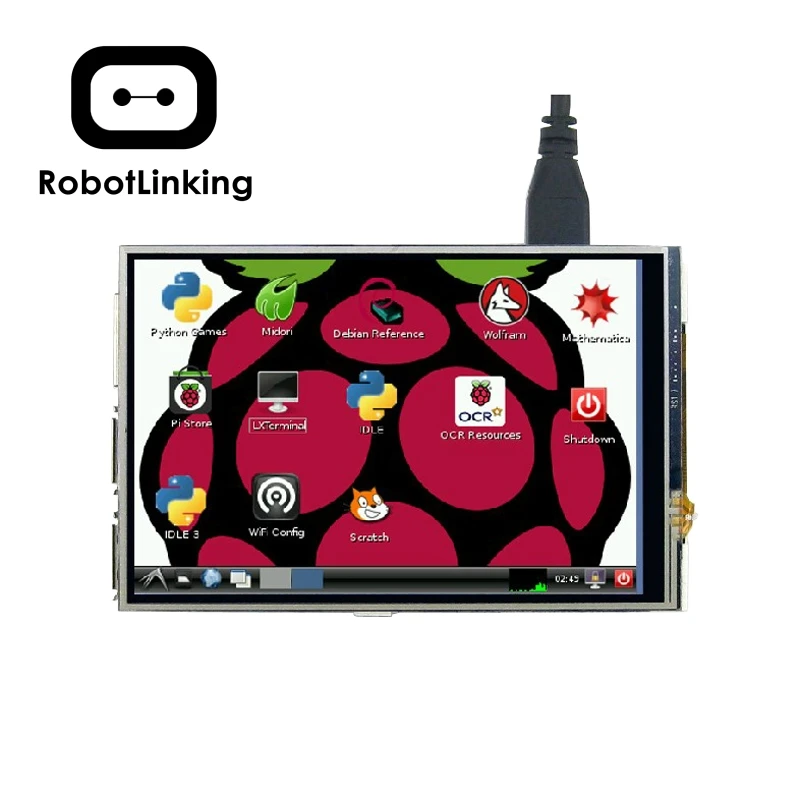 Модуль дисплея Raspberry Pi 3 5 дюйма сенсорный ЖК-экран pi 2 также поддерживает |
