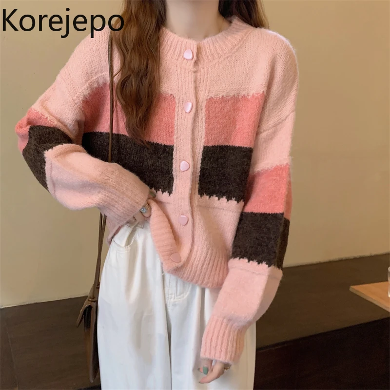 

Женский вязаный кардиган в Корейском стиле, Осень-зима 2021