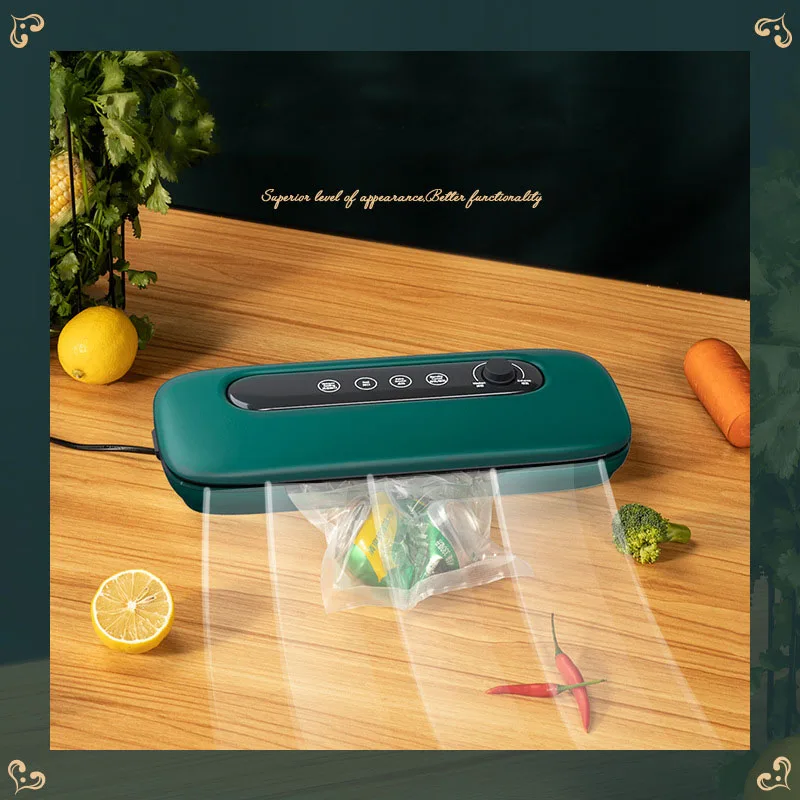 MOTAWISH Vacuum Sealer Household Vacuum Packing Machine For Kitchen Food Storage Include 10Pcs Bags