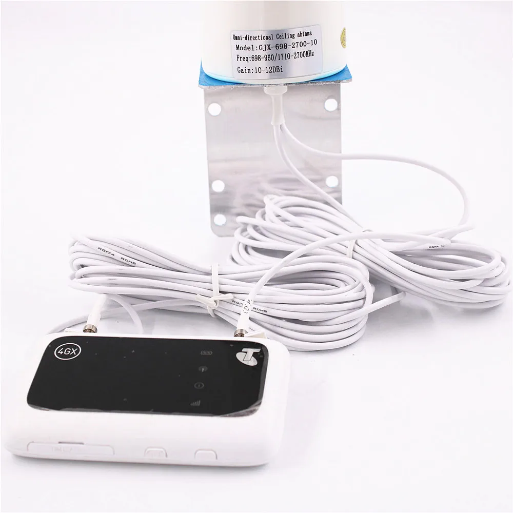 Уличная антенна для модема HUAWEI E5377 E5573 E5577 E5787 E3276 E8372 ZTE MF823 4G LTE SMA TS9 CRC9 12 дБи кабель 5