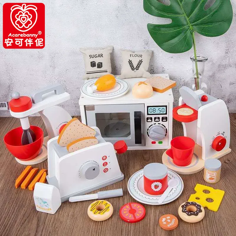 

Acarebanny Children's Simulation House Set Toys Wooden Boys and Girls Baby Gifts Christmas Goods