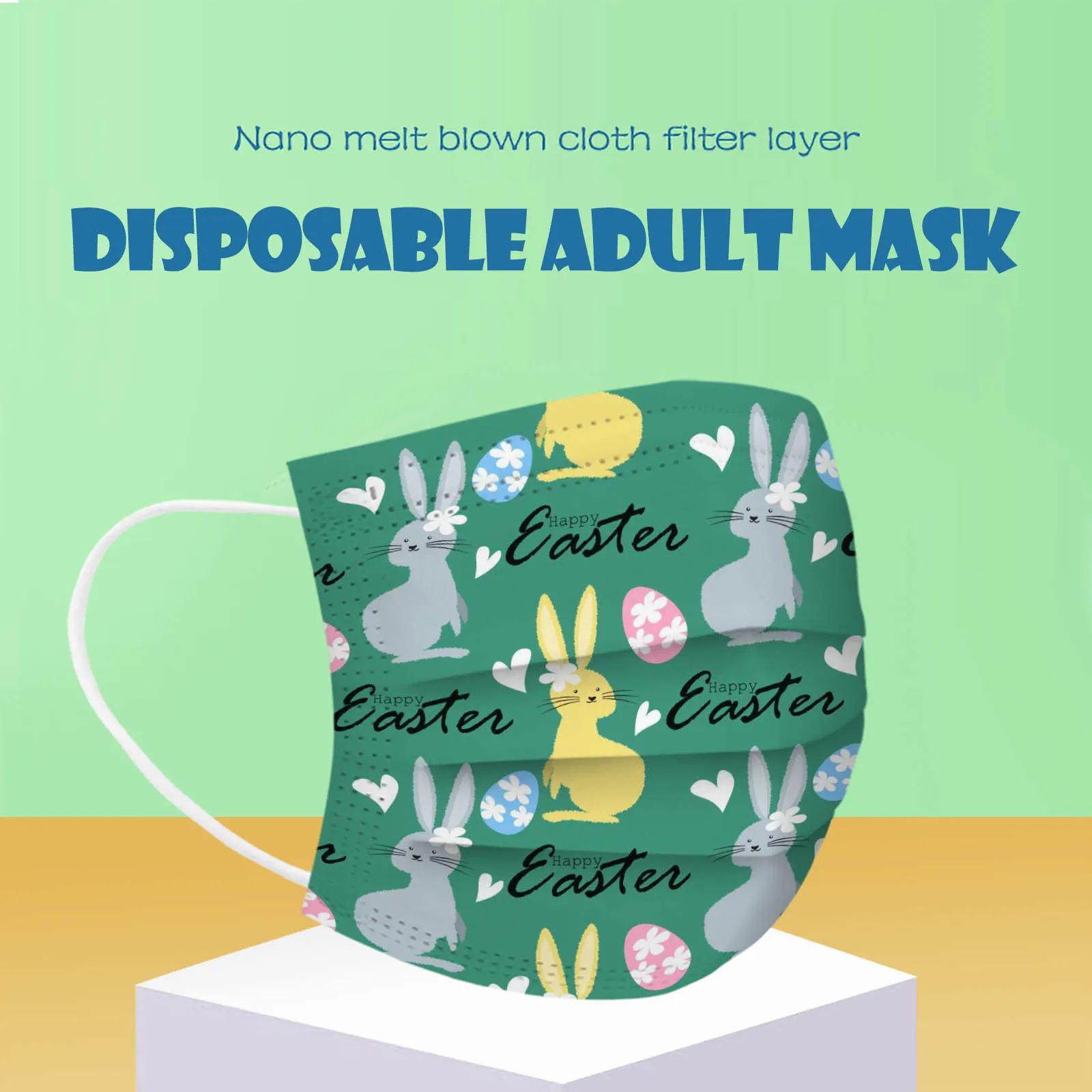 

Headband mscara masque 10/50/100OCS Adult Tie-dye Gradient Printed Three-Layer Dust-Proof Disposable Mask