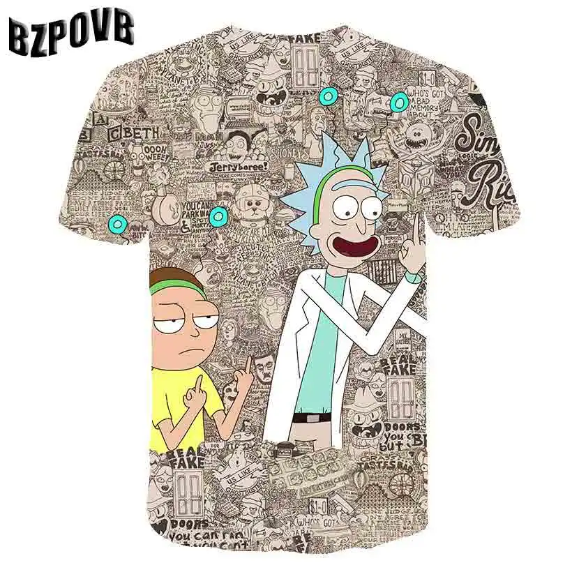 Высокое качество, футболка с Мужская 3D футболка Rick and marty By Jm2, летняя футболка с аниме, футболки с короткими рукавами, топы с круглым вырезом, Прямая поставка