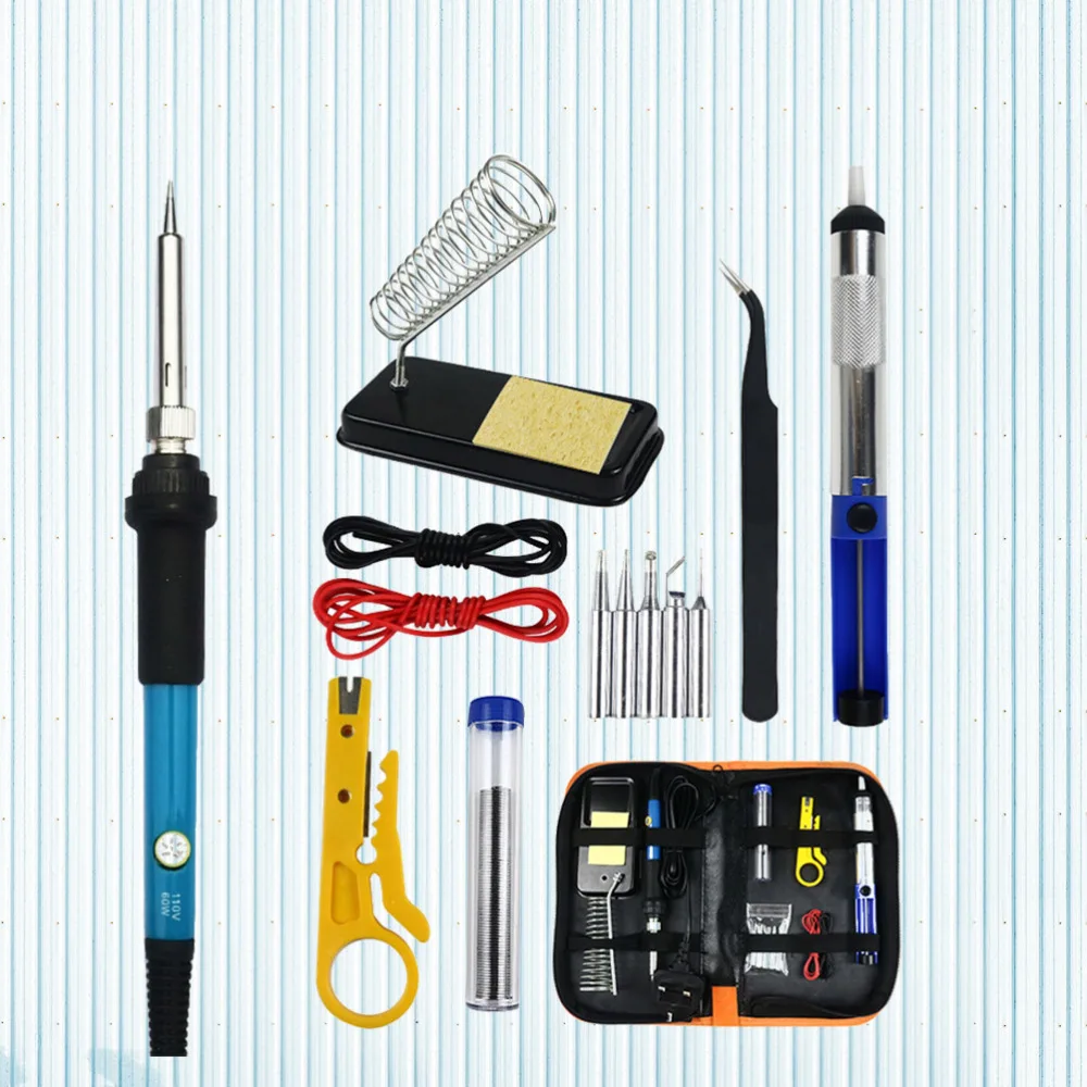 

1 Set of in 1 Electric Soldering Iron Kit Screwdriver Tweezers Tin Wire Desoldering Pump Welding Repair Tools with 220V