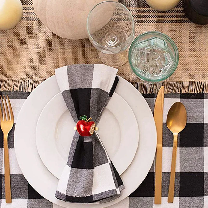 Набор из 6 колец для салфеток кольцо с красным яблоком свадьбы уживечерние